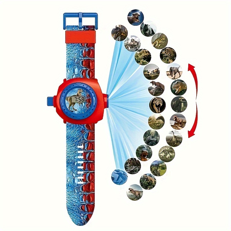 Kids Education Images - Jam Tangan Proyektor Dinosaurus untuk Anak