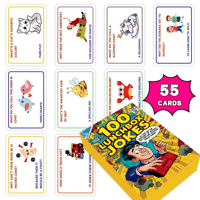 Kids Education Questions - 100 Kartu Lelucon Kotak Makan Siang
