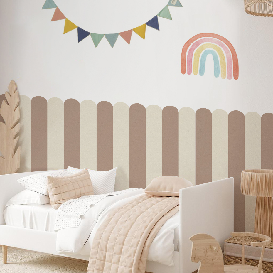 Kids Education Quotes - Wallpaper Busur Bergaris Vertikal Multiwarna Seni