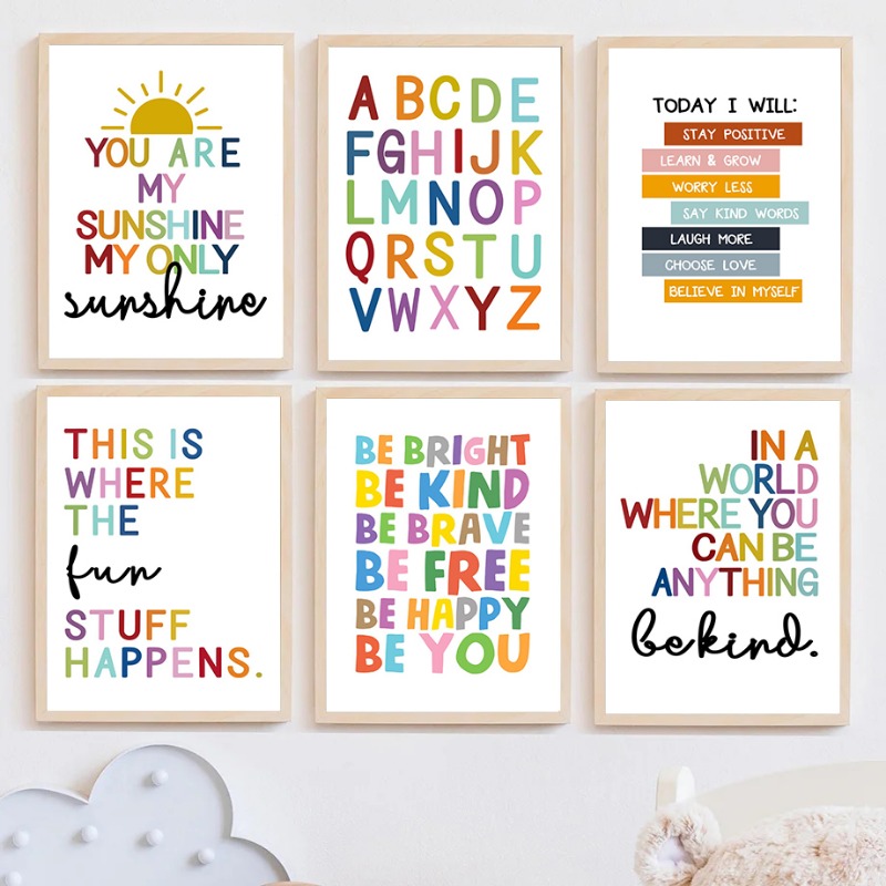 Kids Education Picture - Poster Pendidikan Bahasa Inggris Angka Alfabet