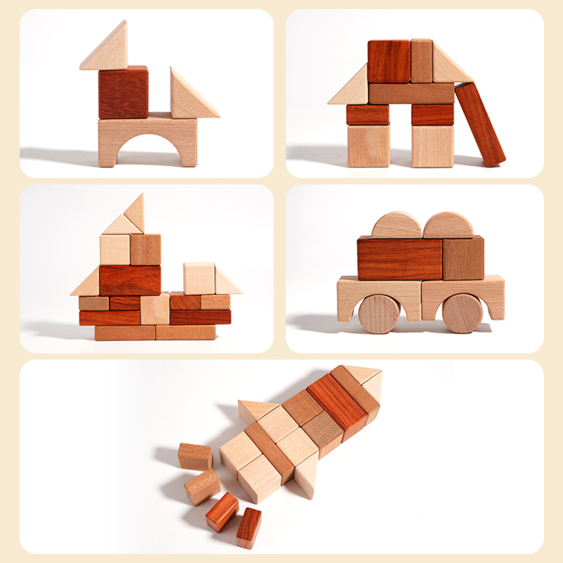29-Piece Kayu DIY Blok Banguna - Kids Education Age ulasan dan harga