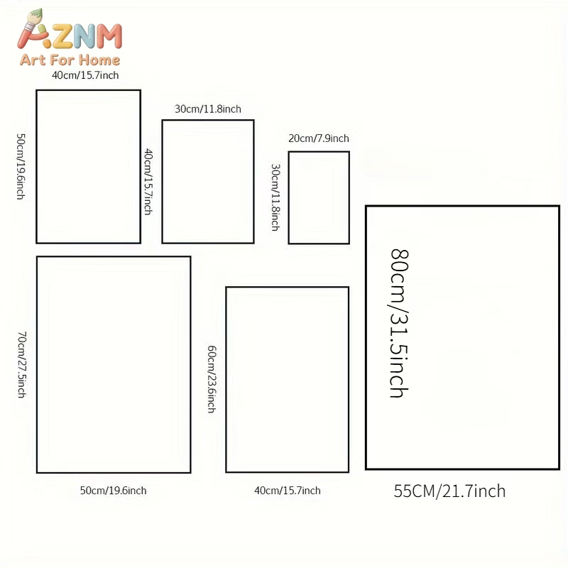 AZNM Seni Dinding Kanvas Tanpa - Kids Education Number ulasan dan harga