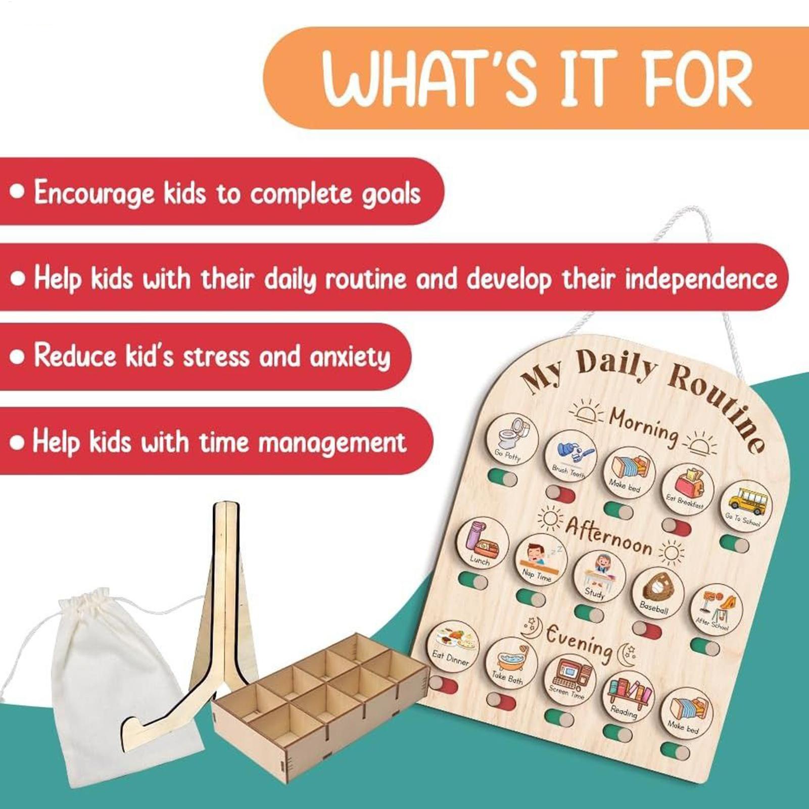 Bagan Rutinitas Harian Anak, P - Kids Education Planner ulasan dan harga