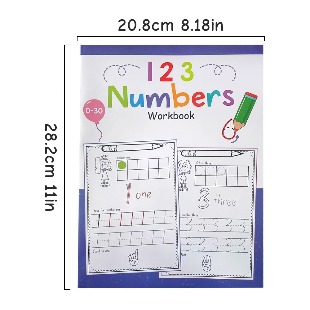 Ukuran A4 Nomor 0-30 Buku Kerj - Learning Workbook Preschool ulasan dan harga