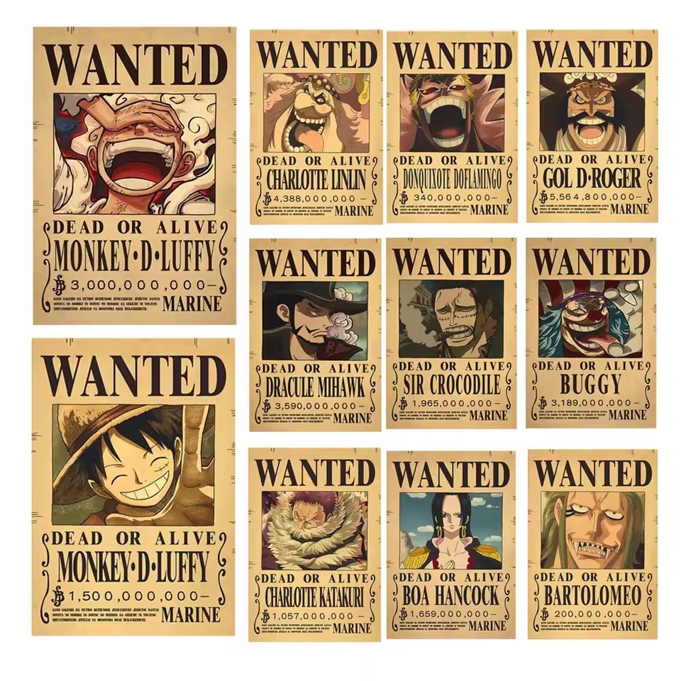 Poster Anime One Piece Bounty  - Kids Education Quotes ulasan dan harga