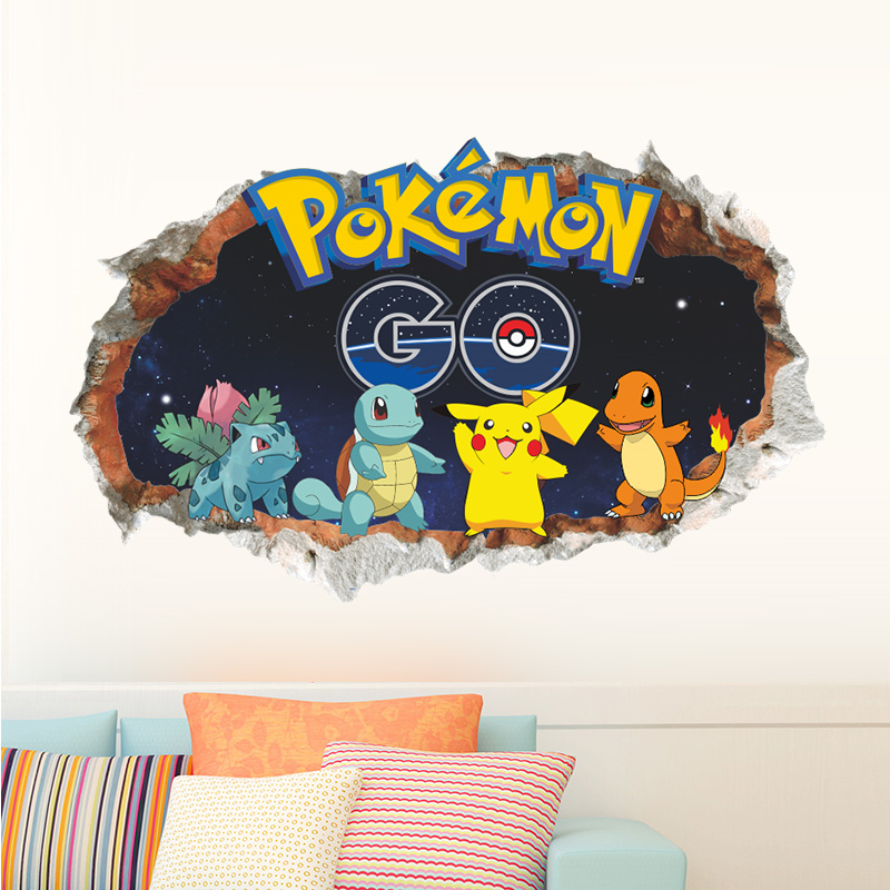 Stiker dinding kartun 4:pikach - Kids Education Quotes ulasan dan harga
