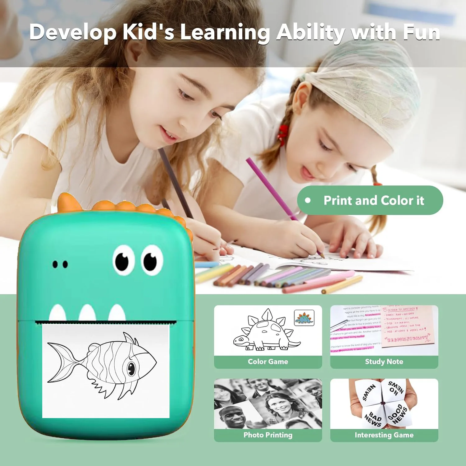 Printer Foto Mini Portabel The - Kids Education Questions ulasan dan harga