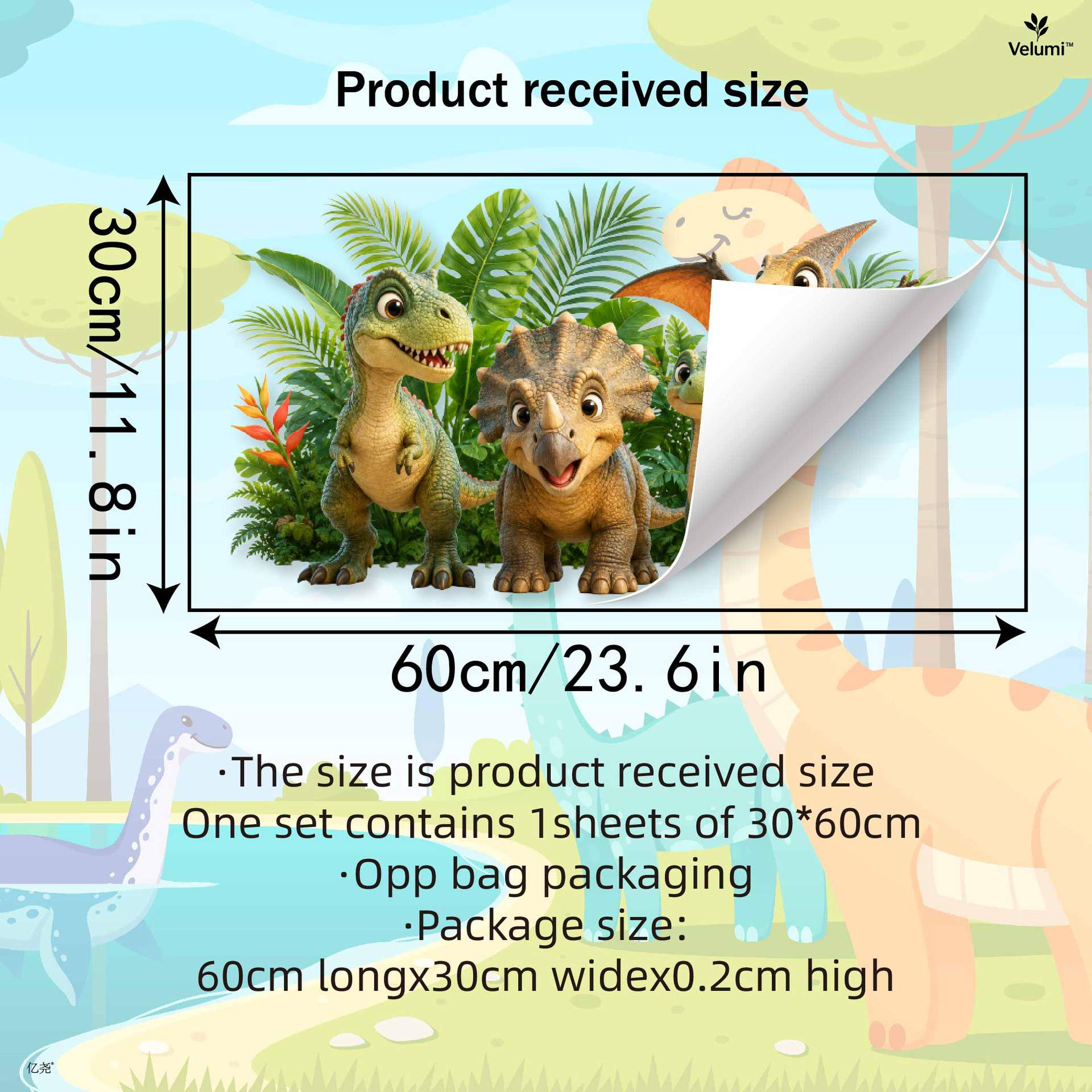 Stiker Dinding Dinosaurus 3D L - Kids Education Quotes ulasan dan harga